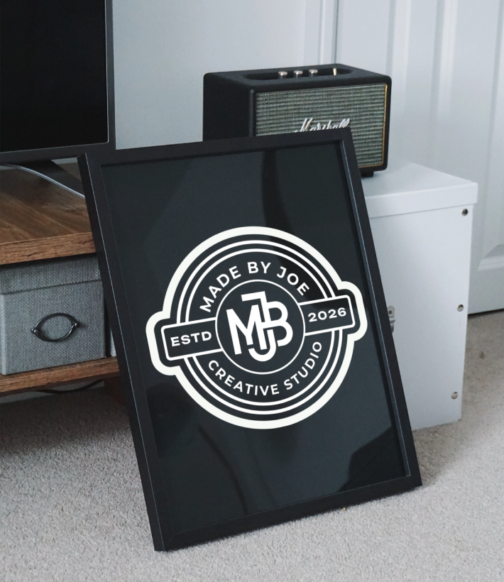 Made by Joe logo mockup